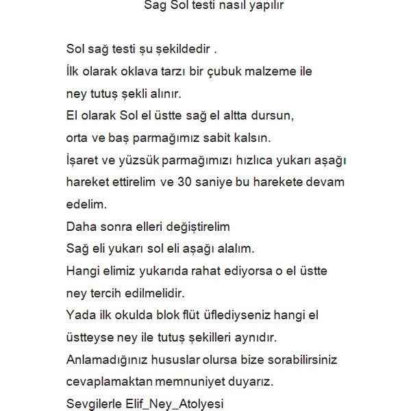 Elif Ney Elif Serisi Müstahzen Do Diyez- Sağ El Üstte -