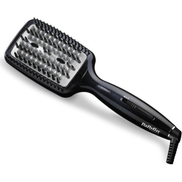 Babyliss Liss 200 Derece İyon Etkili Otomatik Kapanır 3D Isıtmalı Düzleştirici Saç Fırçası Siyah