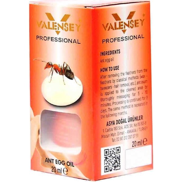 Valensey Karınca Yumurtası Yağı 20 ml Doğal Ant Yağı Cilt Bakımı İçin