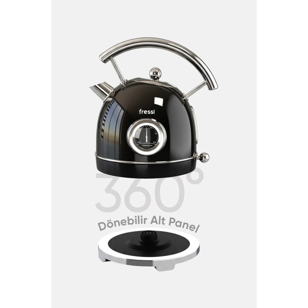 Fressi Isı Göstergeli Retro Kettle Su Isıtıcısı 1,8 Litre Fr-Kt06