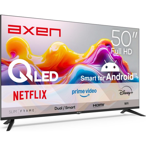 Axen Ax50Qfprl-A14S 50" 126 Ekran Uydu Alıcılı Full Hd Android Smart Qled