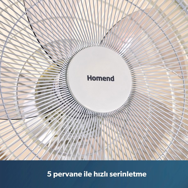 Homend Fanomen 9010H Hız Ve Açı Ayarlı Döner Başlıklı Ayaklı Vantilatör