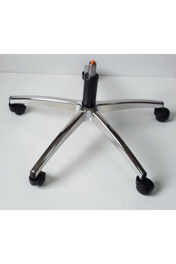 Yıldızsit Oyuncu Koltuğu Krom Ayak Siyah Pistonlu Çap 70 Cm