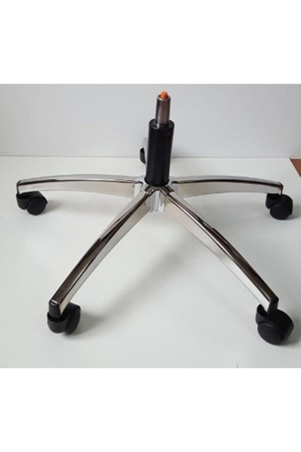 Yıldızsit Oyuncu Koltuğu Krom Ayak Siyah Pistonlu Çap 70 Cm