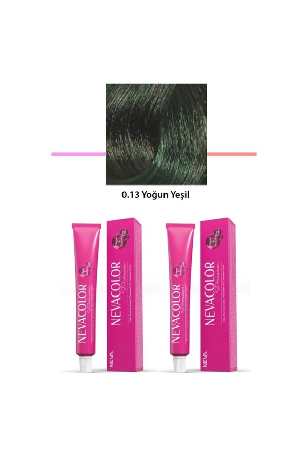Mbb Eticaret 2 Li Set Premium 0.13 Yoğun Yeşil - Kalıcı Krem Saç Boyası 2 X 50 G Tüp
