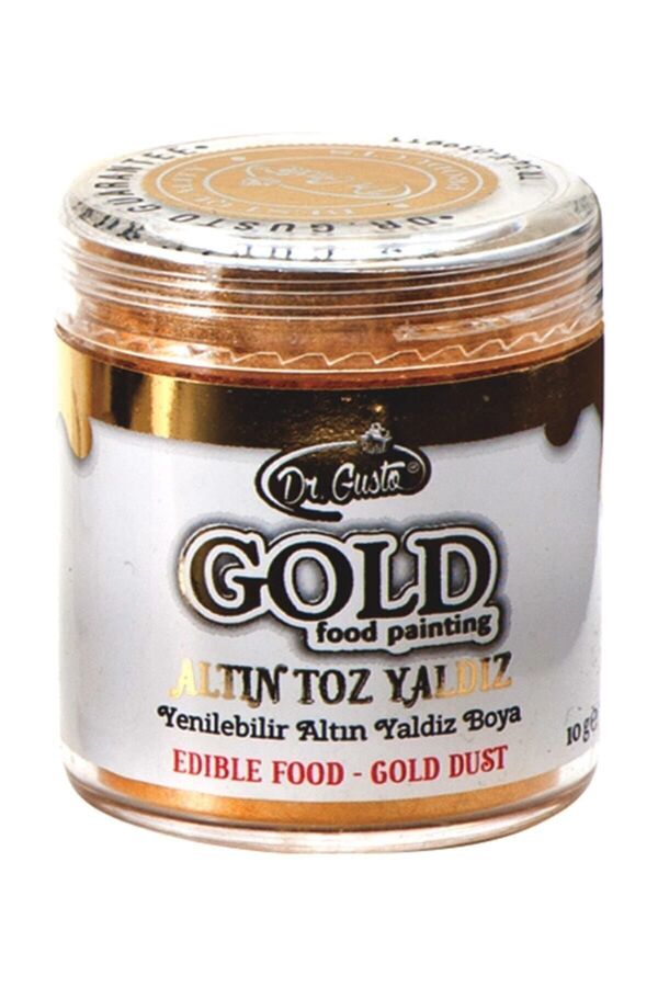 Dr. Gusto Dr Gusto Yenilebilir Metalik Toz Altın Yaldızlı Gold Boya 10 Gr