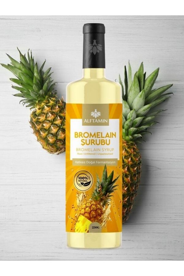Aftamin Bromelain Ananas Içeren Detox Şurubu Bromelain Detox L-Carnitin Içeren Detox Şurubu 3 Adet