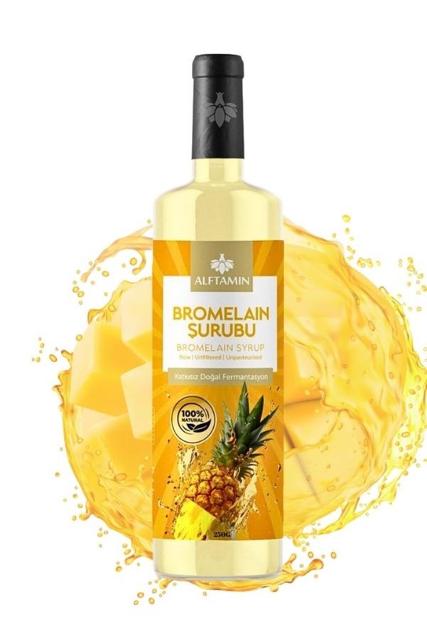 Aftamin Bromelain Ananas Içeren Detox Şurubu Bromelain Detox L-Carnitin Içeren Detox Şurubu 3 Adet