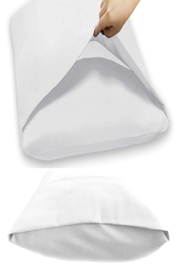 Bebesi 1 Adet Pamuklu İç Yastık Kılıfı 50X70 Cm Fermuarsız Beyaz