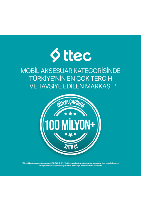 Ttec Smartcharger Duo 3.1A Araç Şarj Aleti Çift Usb + Usb-C Ve Lightning Kablo