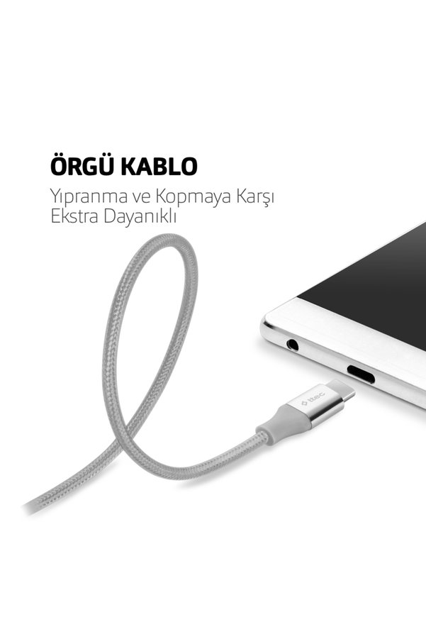 Ttec Alumicable Usb-A -Usb-C Şarj Kablosu Roze Altın 2Dk18Ra