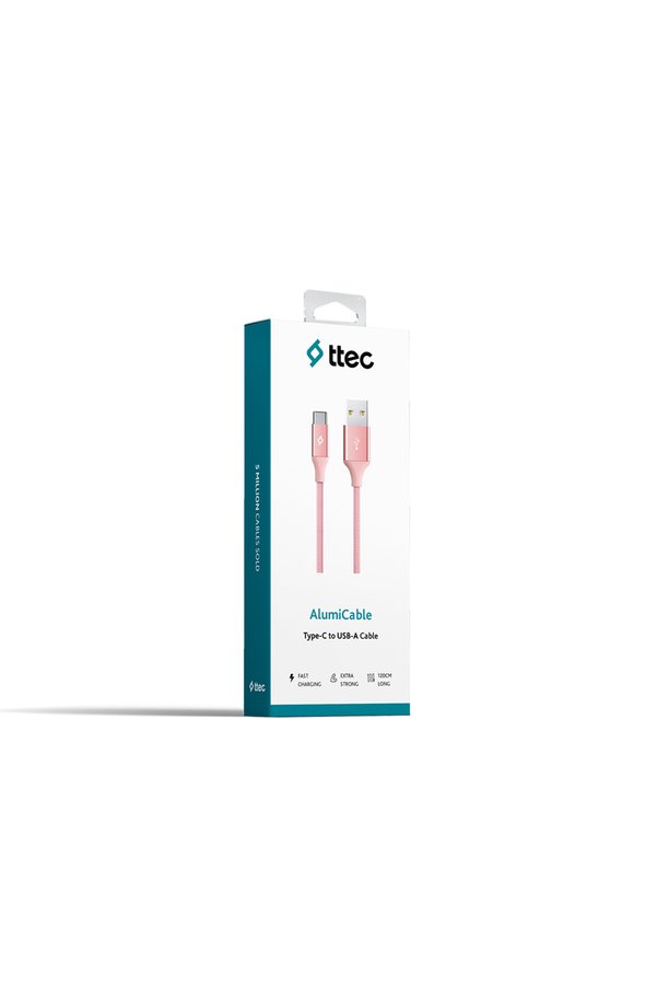 Ttec Alumicable Usb-A -Usb-C Şarj Kablosu Roze Altın 2Dk18Ra