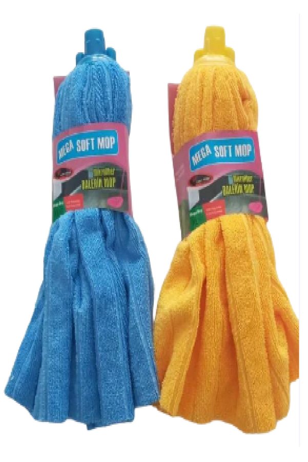 Mega Soft 1 Adet Mikrofiber Havlu Vileda Paspas Mop Xl Yedek Ucu Büyük Boy