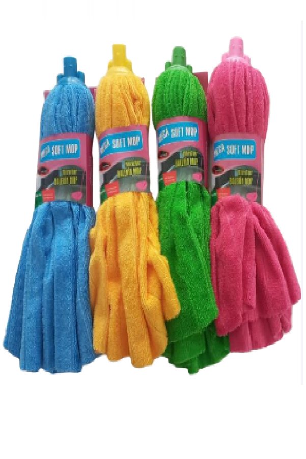 Mega Soft 1 Adet Mikrofiber Havlu Vileda Paspas Mop Xl Yedek Ucu Büyük Boy