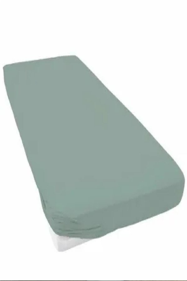 Altın Karma Jersey Penye Pamuklu 180X200 Cm Çift Kişilik Lastikli Çarşaf Çağla Yeşili