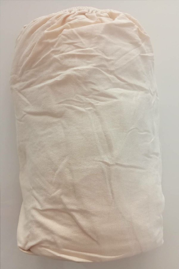 Altın Karma Jersey Penye Pamuklu 180X200 Cm Çift Kişilik Lastikli Çarşaf Krem