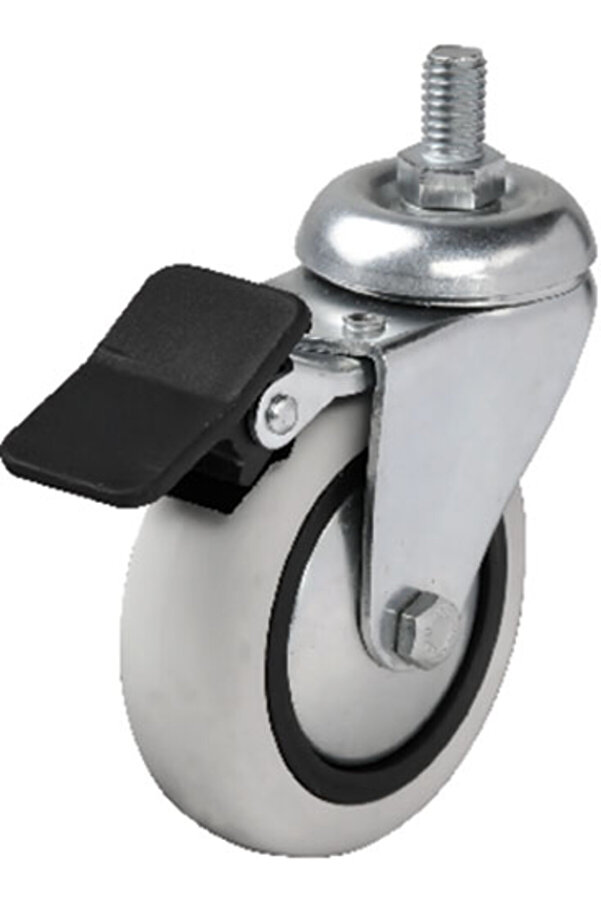 Evimdeyokyok Hts 354 - 75X25 Mm Pvc Makaralı Vidalı Frenli Teker 4 Adet