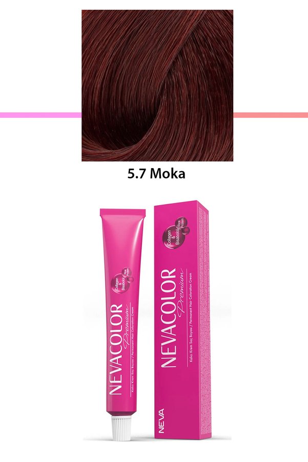 Neva Color Premium 5.7 Moka - Kalıcı Krem Saç Boyası 50 G Tüp