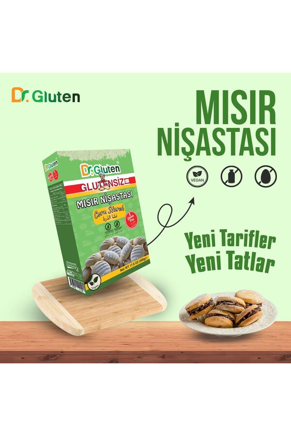 Dr.gluten Glutensiz Mısır Nişaştası 500 Gr Corn Starch Laktozsuz Yumurtasız