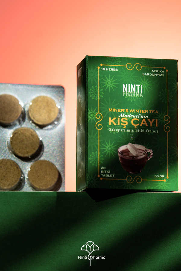 Nintipharma Madencinin Kış Çayı, Zengin Içerikli C Vitaminli Atom Kış Çayı 20 Çay Tableti