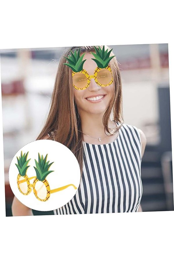 Ethab Ticaret Tropikal Hawaii Ananas Şekilli Parti Gözlüğü 9.5 X 14 Cm
