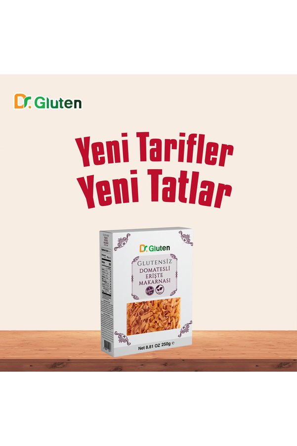 Dr.gluten Dr Gluten Glutensiz Domatesli Erişte Makarnası 250