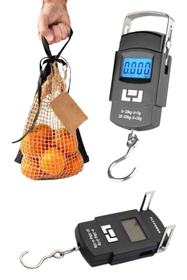 Ucuztekno Profesyonel El Terazisi El Kantarı 50 Kg Dijital Göstergeli Tartı