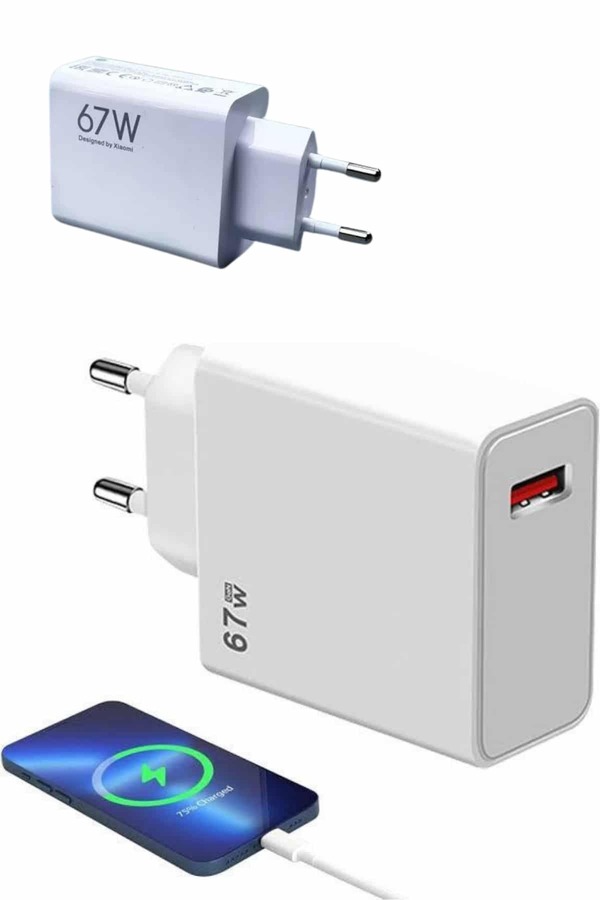 Ucuztekno 67W Hızlı Şarj Yüksek Voltaj Korumalı Type C Şarj Adaptörü