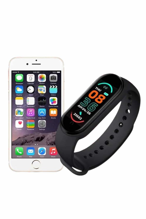 Markentegra M6 Akıllı Bileklik Siyah Adımsayar Spor Takibi Android Ve İos Uyumlu