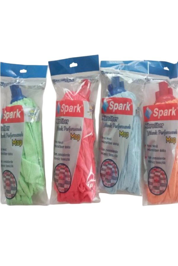 Spark Havlu Vileda Paspas Mop Ucu Ve Ahşap Sapı Takım