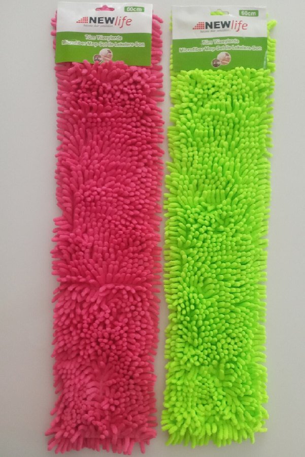 New Life Newlife 2 Adet Nemli Ve Kuru Makarna Mop Ucu Mikrofiber Paspas Yedeği 60 Cm