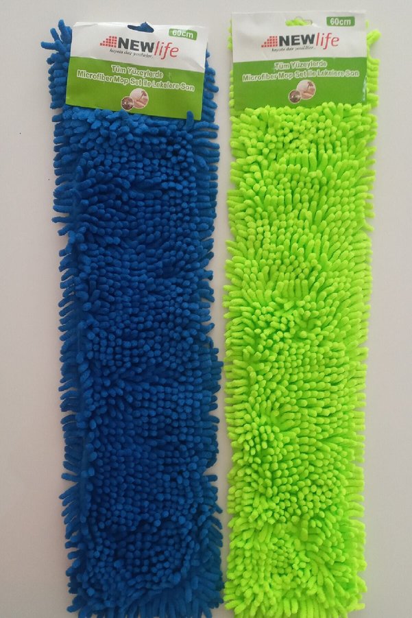 New Life Newlife 2 Adet Nemli Ve Kuru Makarna Mop Ucu Mikrofiber Paspas Yedeği 60 Cm