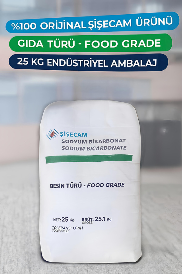 Şişecam Saf Karbonat Içilebilir Sodyum Bikarbonat 25 Kg / Ingiliz Karbonatı