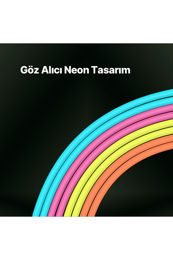 Ttec Usb-C - Lightning Hızlı Şarj Kablosu 120Cm Neon Sarı