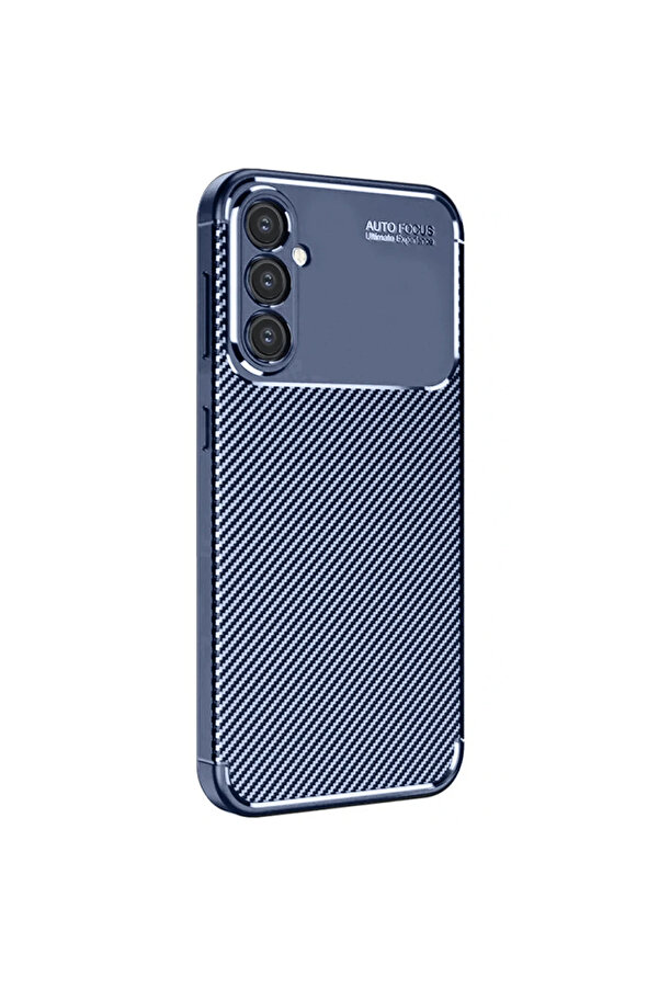 Samsung Galaxy S25 Plus Kılıf Auto Focus Karbon Kapak - Laci̇vert