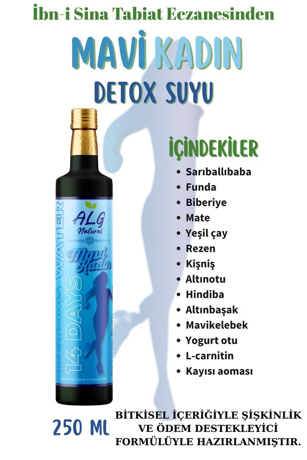 Alg Natural Mavi Kadın Prebiyotik Detoks Suyu