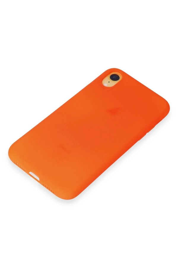 İphone Xr Kılıf Fi̇rst Si̇li̇kon - Parlak Turuncu - Dropx4076-4733