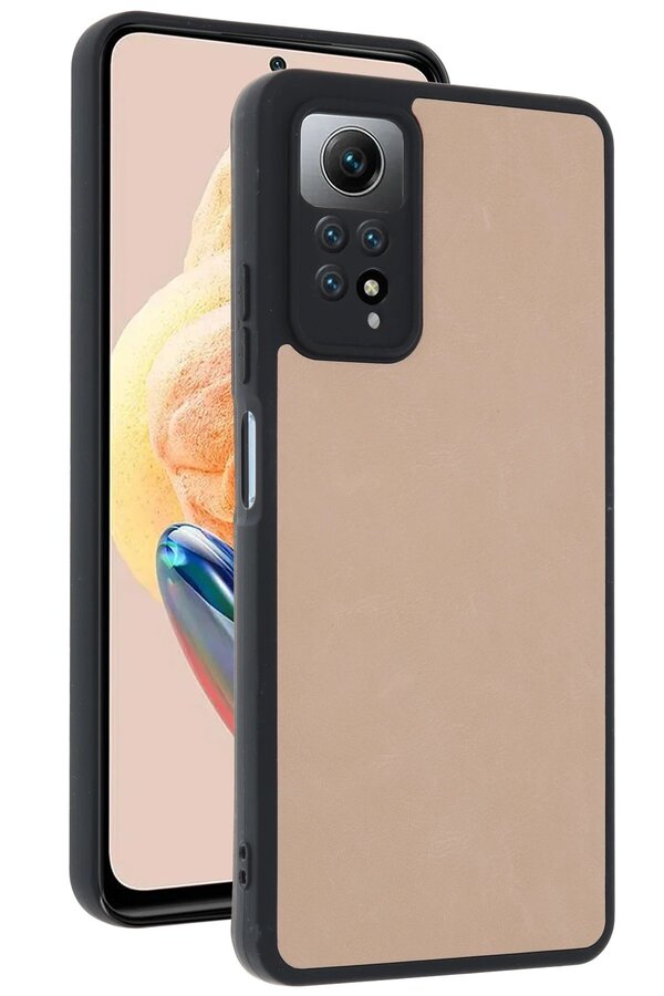 Xi̇aomi̇ Redmi̇ Note 12 Pro 4G Kılıf Aras Deri̇ Kapak - Pudra - Dropx6141-7127