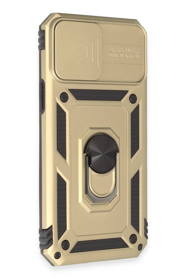 İphone 12 Pro Max Kılıf Pars Lens Yüzüklü Si̇li̇kon - Gold - Dropx9931-1626