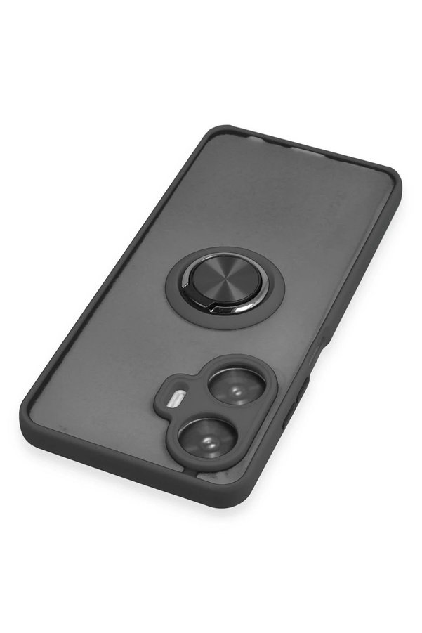 Realme C55 Kılıf Montreal Yüzüklü Si̇li̇kon Kapak - Si̇yah - Dropx9719-4381