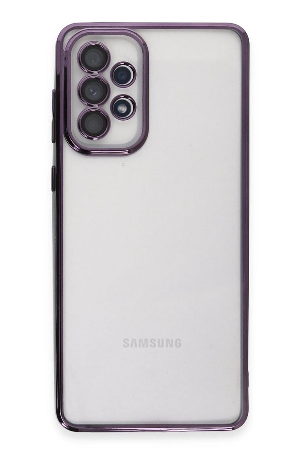 Samsung Galaxy A73 5G Kılıf Lensli̇ Si̇li̇kon - Mor - Dropx4789-6734