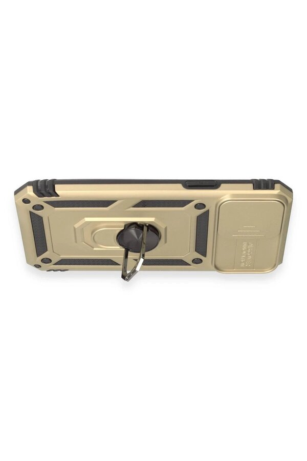 İphone 12 Pro Max Kılıf Pars Lens Yüzüklü Si̇li̇kon - Gold - Dropx9931-1626