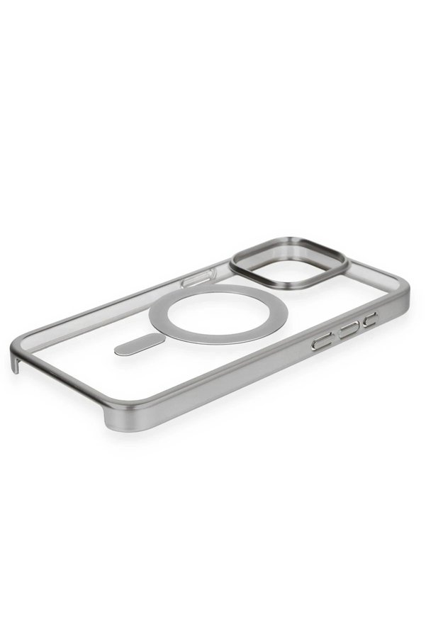 İphone 15 Pro Kılıf Erozi̇ Magsafe Kapak - Gümüş - Dropx6501-3697