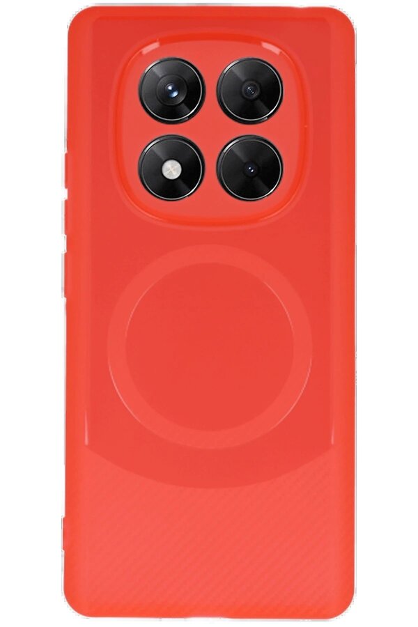 Xi̇aomi̇ Redmi̇ Note 14 Pro 5G Kılıf Maya Karbon Kapak - Kırmızı - Dropx8404-5346
