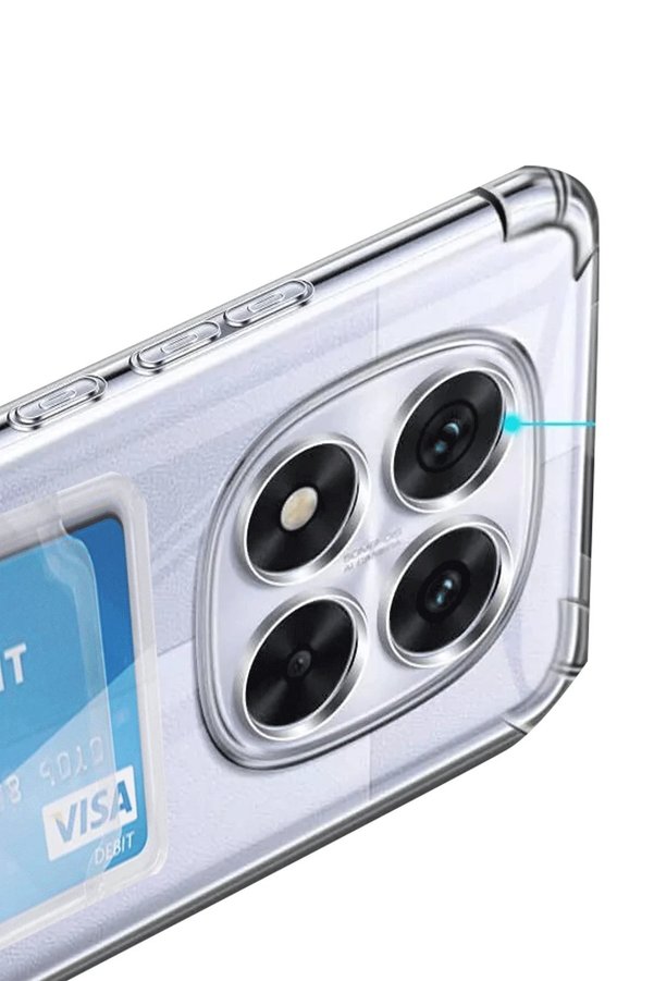 Xi̇aomi̇ Redmi̇ Note 14 Pro 5G Kılıf Kart Şeffaf Si̇li̇kon - Şeffaf - Dropx7463-3443