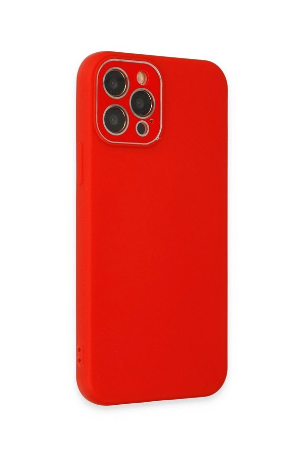 İphone 12 Pro Kılıf Lansman Glass Kapak - Kırmızı - Dropx7563-1442