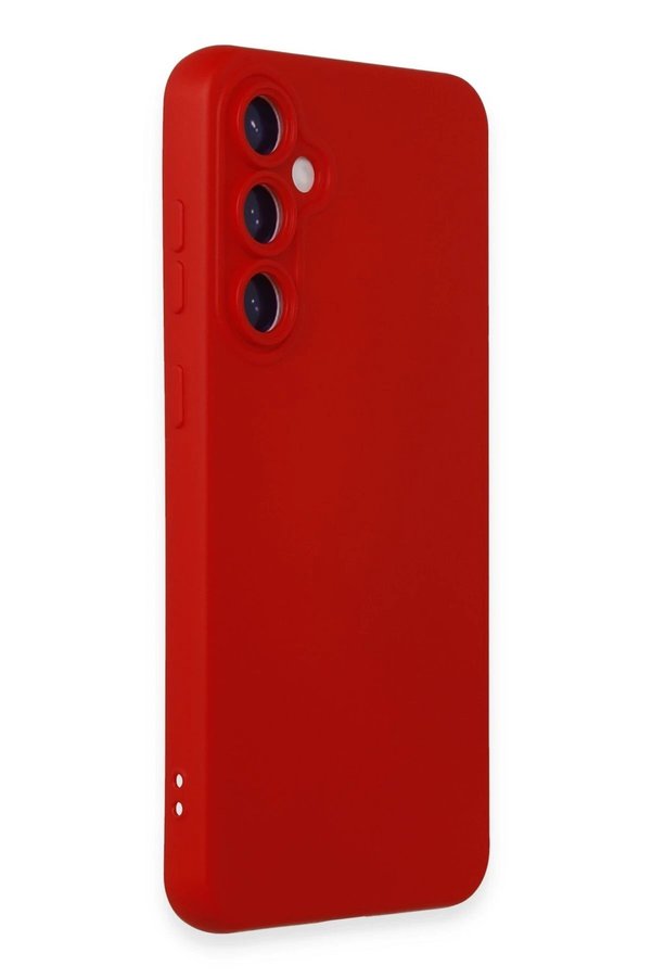 Samsung Galaxy S23 Fe Kılıf Nano İçi̇ Kadi̇fe Si̇li̇kon - Kırmızı - Dropx5379-9470