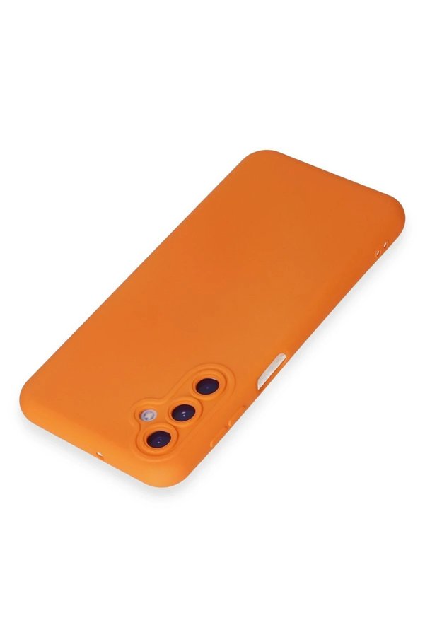 Samsung Galaxy M34 5G Kılıf Nano İçi̇ Kadi̇fe Si̇li̇kon - Turuncu - Dropx1057-8367