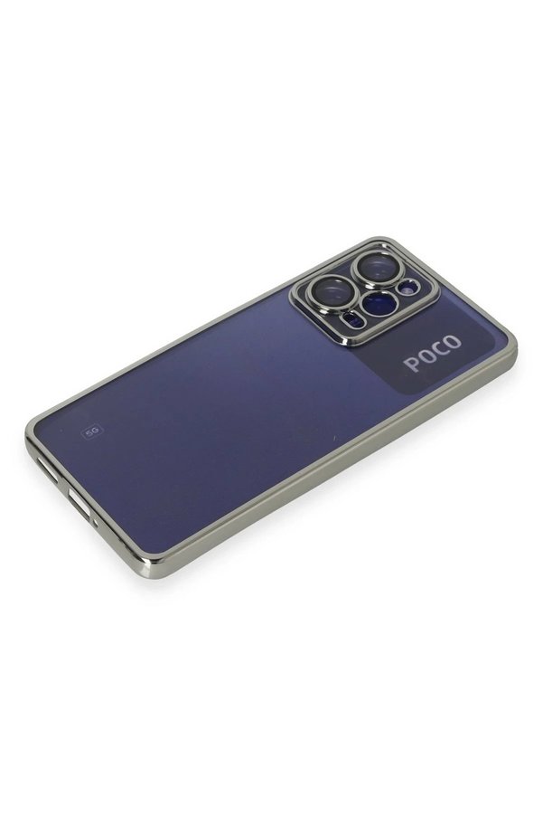 Xi̇aomi̇ Poco X5 Pro 5G Kılıf Lensli̇ Si̇li̇kon - Gümüş - Dropx3368-4120
