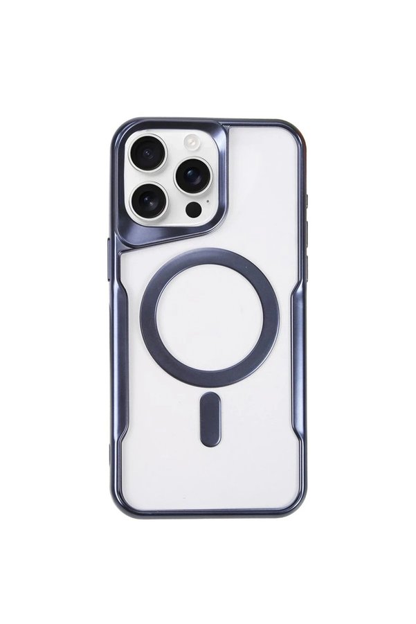 CepteToptan iPhone 15 Pro Kılıf Boyi Magsafe Silikon Kapak - Lacivert - DROPX4901-4468